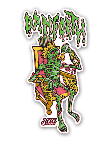 Bad Grease Inc - Bill Danforth - King of Skulls sticker