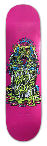 Toxic Monster skateboard - PINK | Bad Grease Inc