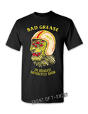 The Greasiest Motorcycle Show t-shirt - BLACK FRONT| Bad Grease Inc