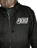 BG Support zipper hoodie - BLACK | Bad Grease Inc