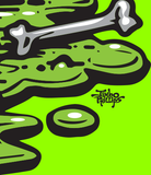 Toxic Monster skateboard - LIME